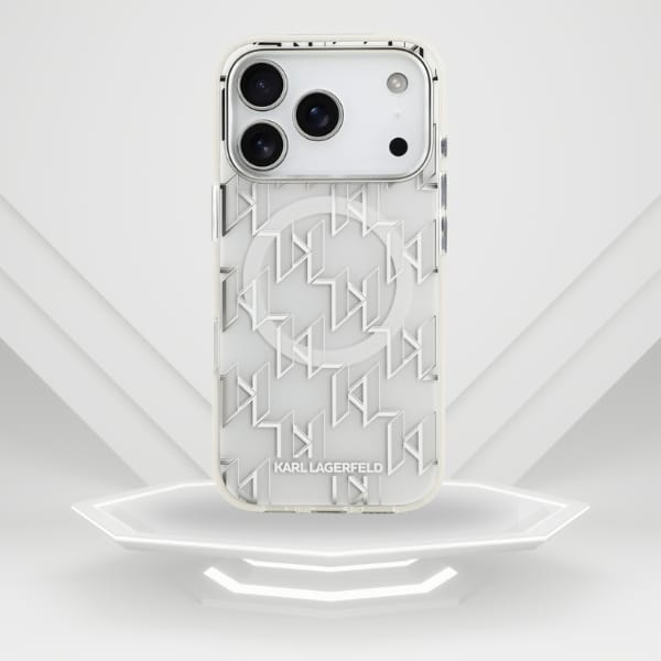 Etui Karl Lagerfeld IML KL Monogram      MagSafe do iPhone 17 Pro biały