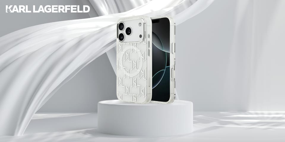 Etui Karl Lagerfeld IML KL Monogram      MagSafe do iPhone 17 Pro biały