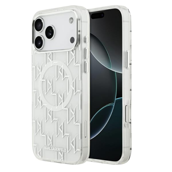 Etui Karl Lagerfeld IML KL Monogram      MagSafe do iPhone 17 Pro Max biały