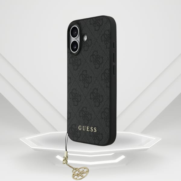 Etui Guess 4G Charms Collection MagSafe  do iPhone 17 czarny