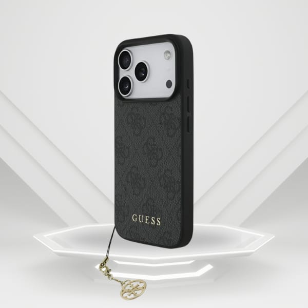 Etui Guess 4G Charms Collection MagSafe  do iPhone 17 Pro czarny