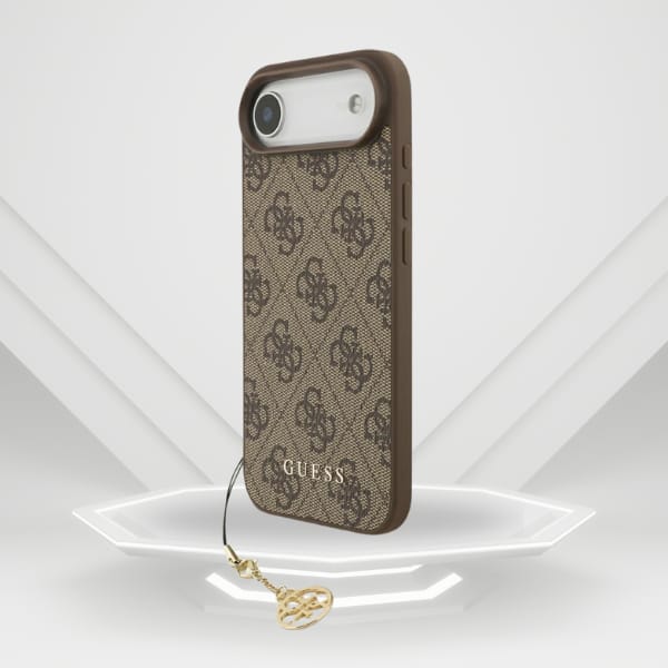 Etui Guess 4G Charms Collection MagSafe  do iPhone Air brązowy