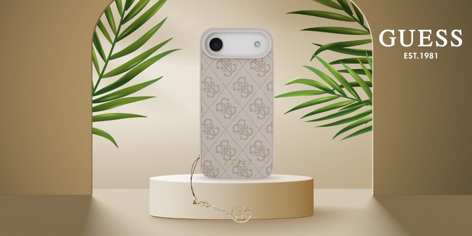 Etui Guess 4G Charms Collection MagSafe  do iPhone Air różowy