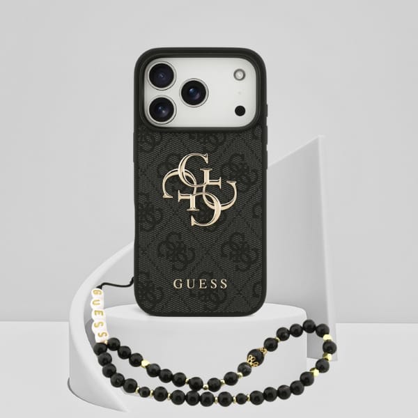 Etui Guess 4G Strap 4G Classic Logo do   iPhone 17 Pro czarny