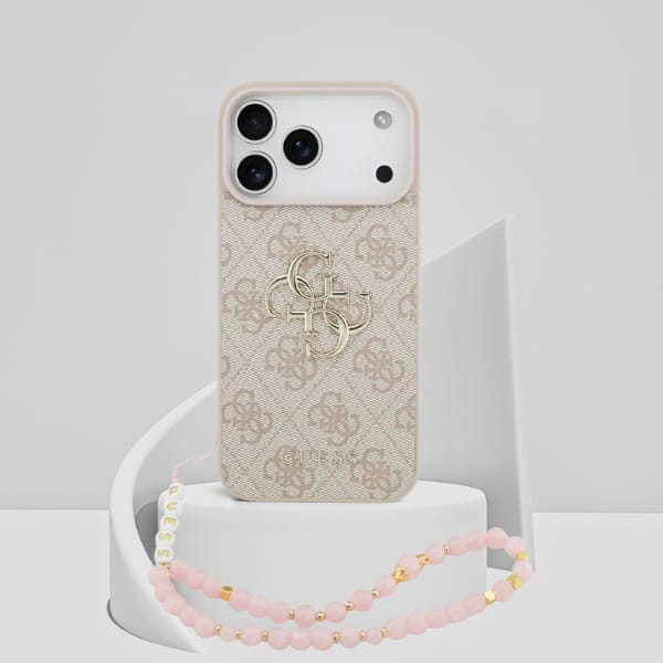 Etui Guess 4G Strap 4G Classic Logo do   iPhone 17 Pro Max różowy