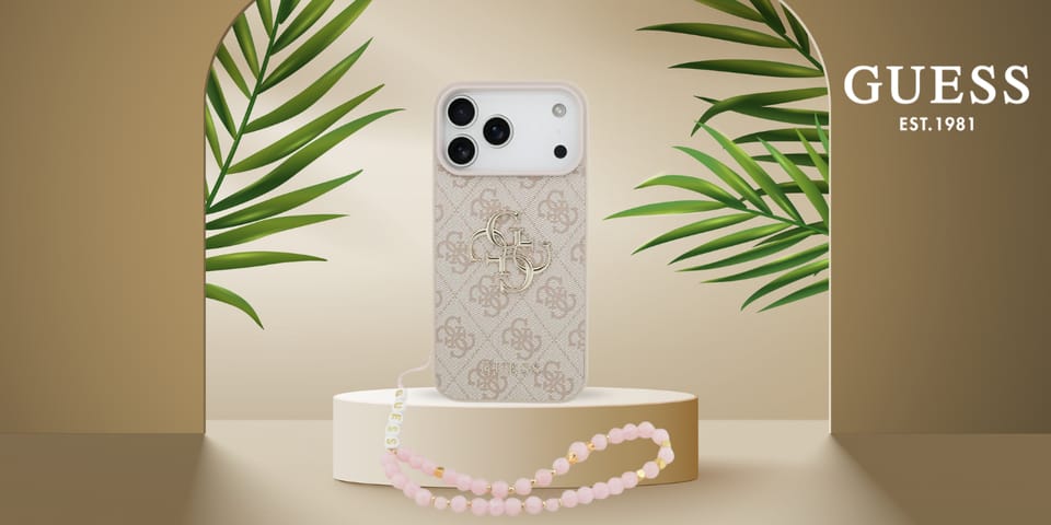 Etui Guess 4G Strap 4G Classic Logo do   iPhone 17 Pro Max różowy