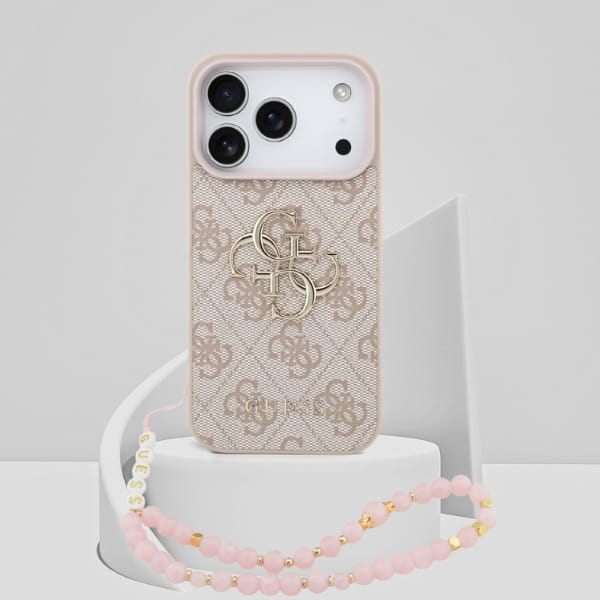 Etui Guess 4G Strap 4G Classic Logo do   iPhone 17 Pro różowy