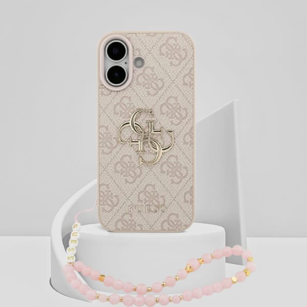 Etui Guess 4G Strap 4G Classic Logo do   iPhone 17 różowy