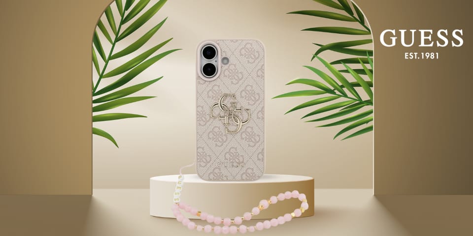 Etui Guess 4G Strap 4G Classic Logo do   iPhone 17 różowy