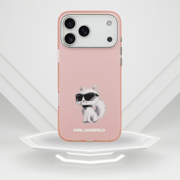 Etui Karl Lagerfeld IML Aquarelle        Choupette & Logo MagSafe do iPhone 17 Pro Max różowy