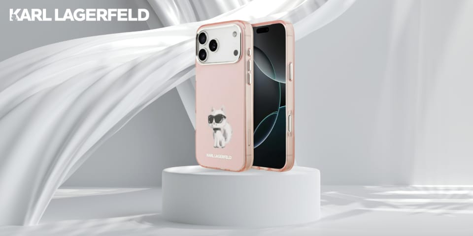 Etui Karl Lagerfeld IML Aquarelle        Choupette & Logo MagSafe do iPhone 17 Pro Max różowy