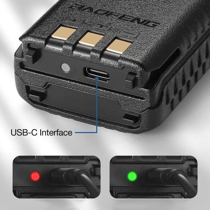 Radiotelefon Baofeng UV-5X dualband VHF UHF 2800mAh USB-C
