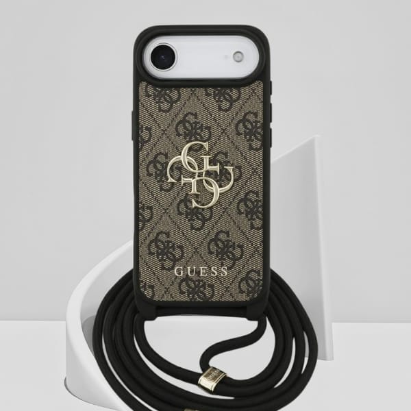 Etui Guess 4G Big Logo Cord Stap         Crossbody do iPhone Air brązowy