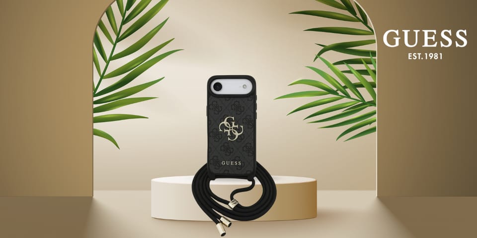 Etui Guess 4G Big Logo Cord Stap         Crossbody do iPhone Air czarny