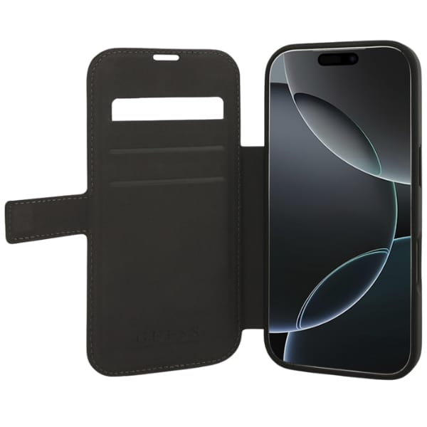 Etui Guess Book 4G Metal Logo do iPhone  17 Pro brązowy