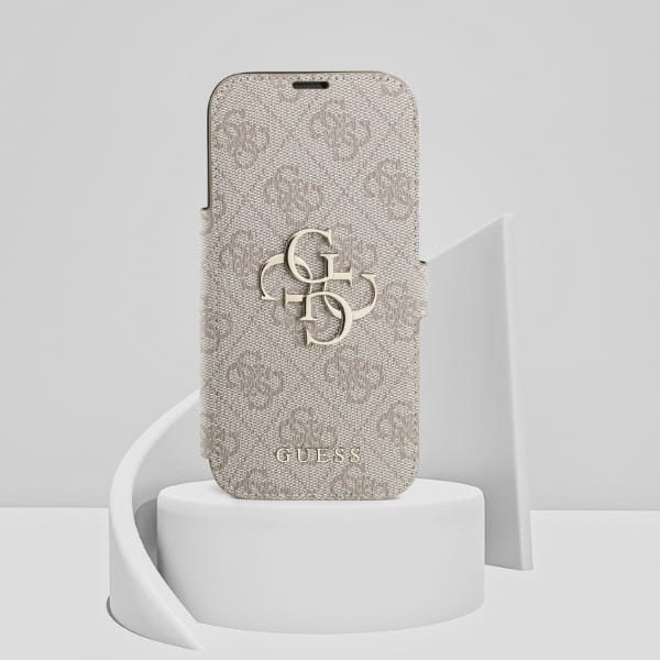 Etui Guess Book 4G Metal Logo do iPhone  17 Pro różowy