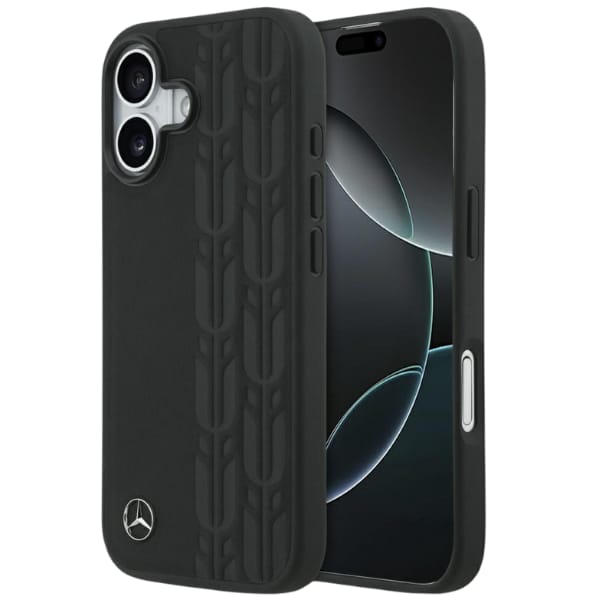 Etui Mercedes Leather Laurel Leaves      MagSafe do iPhone 17 czarny