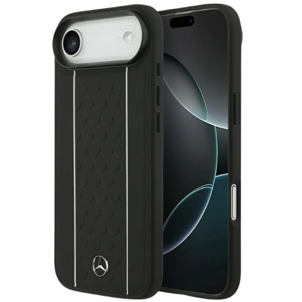 Etui Mercedes Leather Star Pattern       Stripes MagSafe do iPhone Air czarny