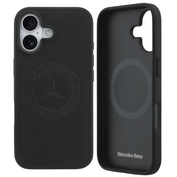 Etui Mercedes Leather Vintage Logo       MagSafe do iPhone 17 czarny