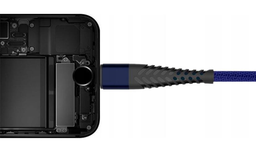 Kabel USB Typ-C - USB Typ-C Spider oplot (1 m, niebieski)