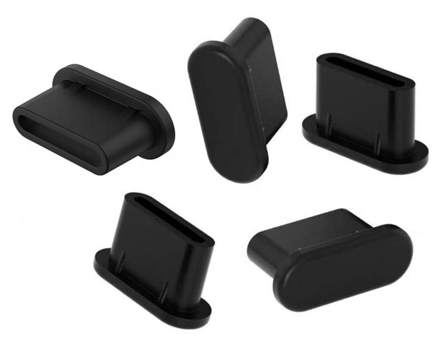 Zaślepka silikonowa USB-C przeciw kurzowi. Zestaw 5 sztuk