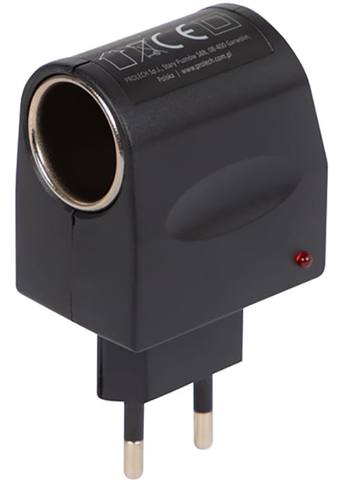 Adapter napięcia 230V/12V gniazdo zapalniczki 1A