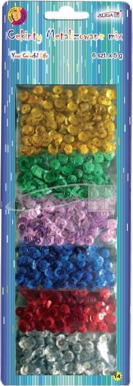 Cekiny mix 6szt x 5 g MT-6353 ALIGA