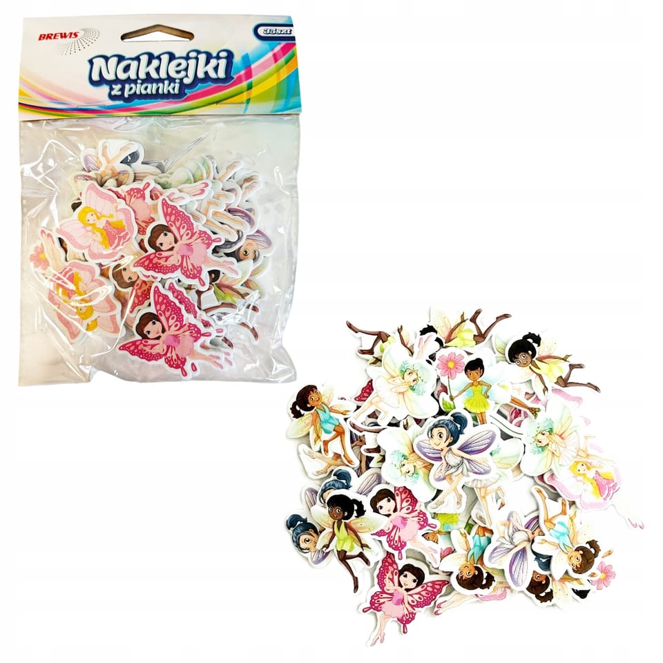 Naklejki z pianki wróżki 35szt. PVC67 BREWIS