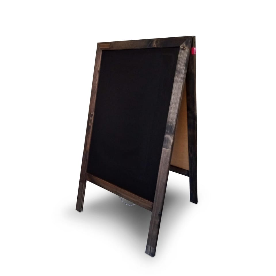 Potykacz kredowy 90x50cm czarny rama drewniana MTX050090.19.47.51 MEMOBE
