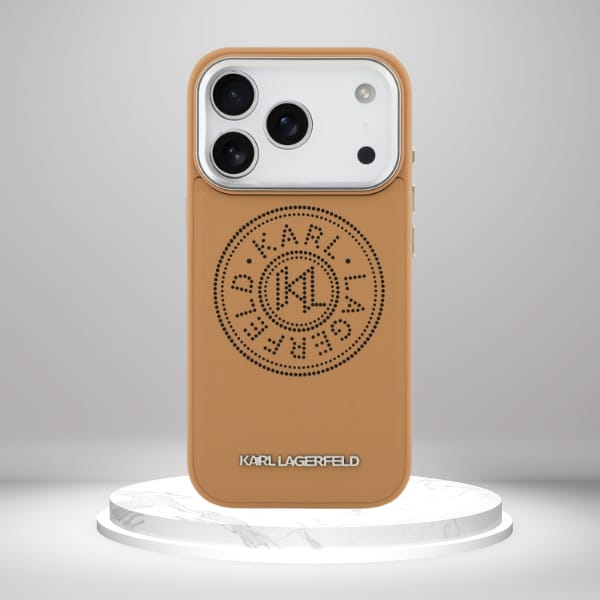 Etui Karl Lagerfeld Point & Metal Logo   MagSafe do iPhone 17 Pro brązowy