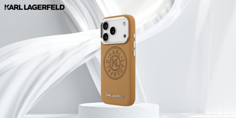 Etui Karl Lagerfeld Point & Metal Logo   MagSafe do iPhone 17 Pro brązowy