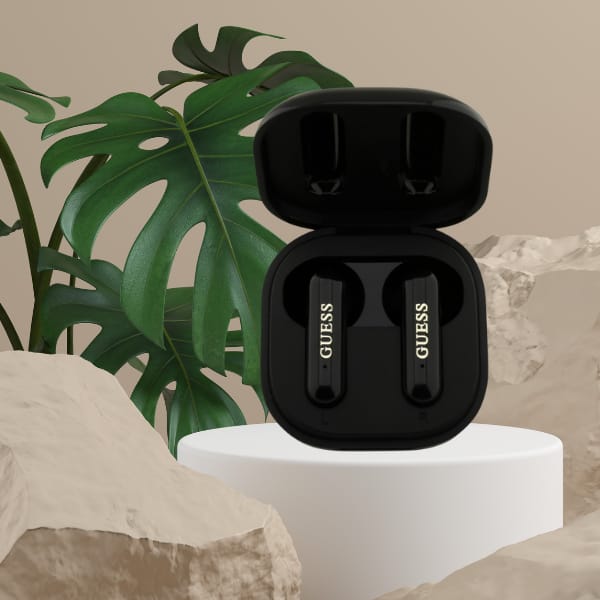 Słuchawki TWS Guess 4G Metal Logo czarny