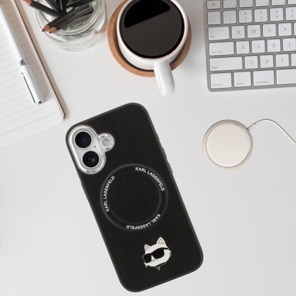 Etui Karl Lagerfeld Choupette Pin        MagSafe do iPhone 17 czarny
