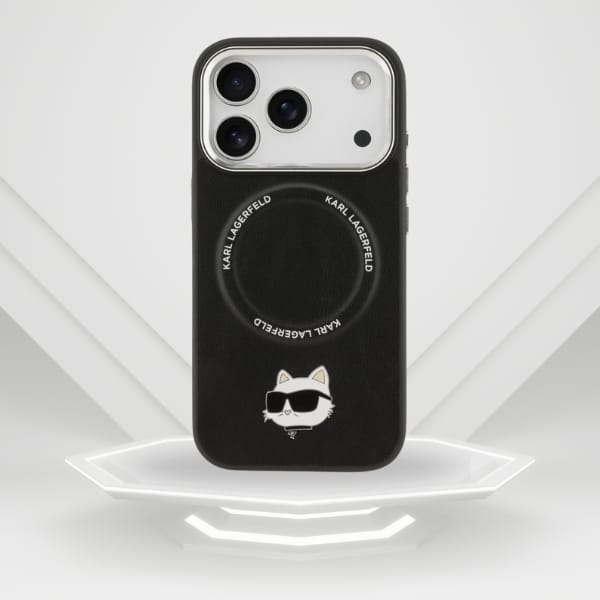 Etui Karl Lagerfeld Choupette Pin        MagSafe do iPhone 17 Pro Max czarny