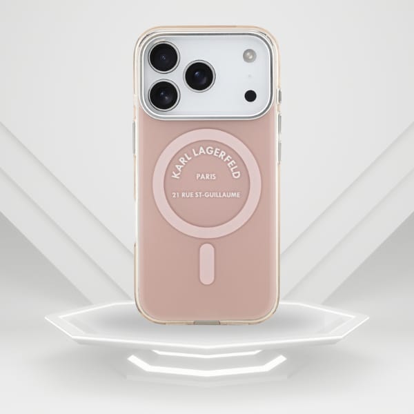 Etui Karl Lagerfeld IML Karl RSG Logo    MagSafe do iPhone 17 Pro różowy