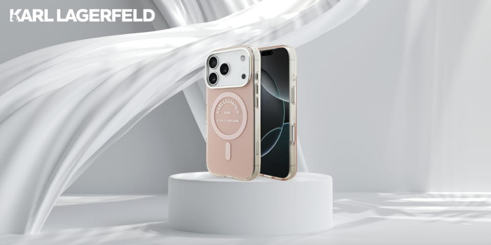 Etui Karl Lagerfeld IML Karl RSG Logo    MagSafe do iPhone 17 Pro różowy