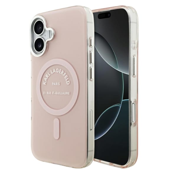 Etui Karl Lagerfeld IML Karl RSG Logo    MagSafe do iPhone 17 różowy