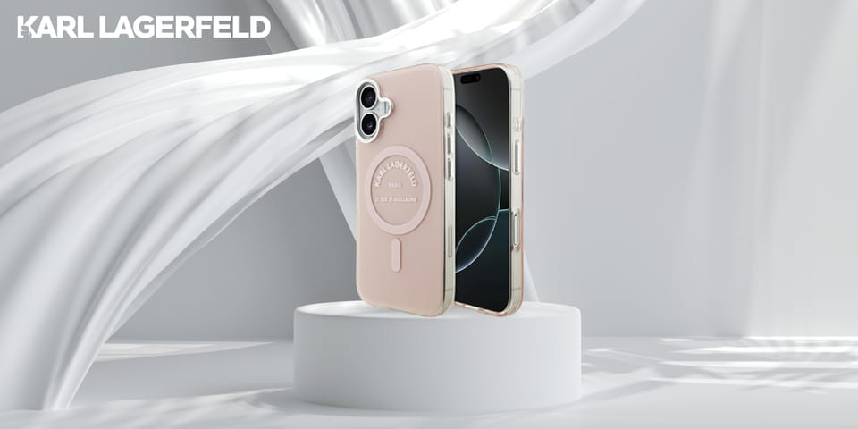 Etui Karl Lagerfeld IML Karl RSG Logo    MagSafe do iPhone 17 różowy