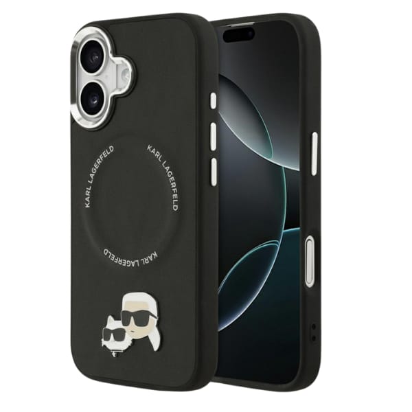 Etui Karl Lagerfeld Karl & Choupette     Pins MagSafe do iPhone 17 czarny