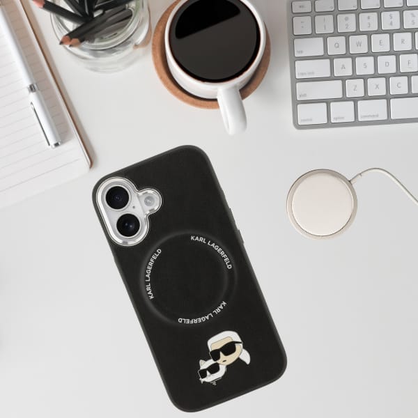 Etui Karl Lagerfeld Karl & Choupette     Pins MagSafe do iPhone 17 czarny