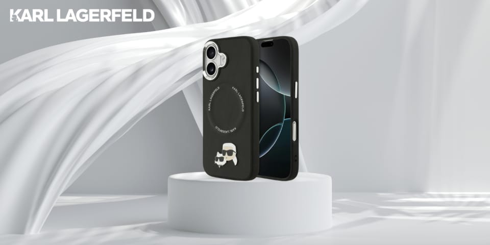Etui Karl Lagerfeld Karl & Choupette     Pins MagSafe do iPhone 17 czarny
