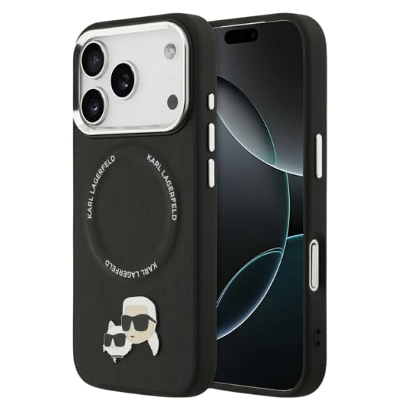 Etui Karl Lagerfeld Karl & Choupette     Pins MagSafe do iPhone 17 Pro Max czarny