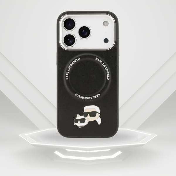 Etui Karl Lagerfeld Karl & Choupette     Pins MagSafe do iPhone 17 Pro Max czarny