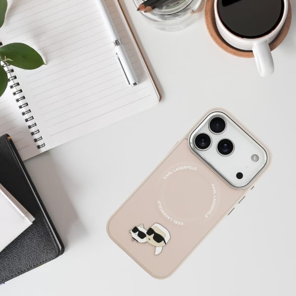 Etui Karl Lagerfeld Karl & Choupette     Pins MagSafe do iPhone 17 Pro różowy
