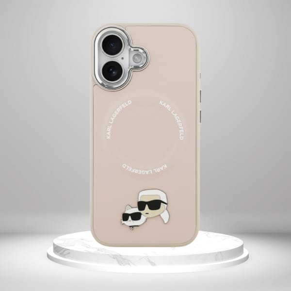 Etui Karl Lagerfeld Karl & Choupette     Pins MagSafe do iPhone 17 różowy