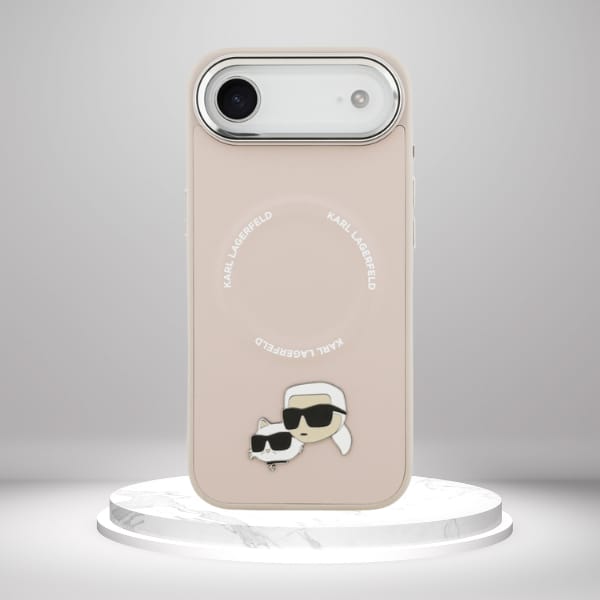 Etui Karl Lagerfeld Karl & Choupette     Pins MagSafe do iPhone Air różowy