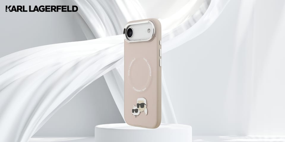 Etui Karl Lagerfeld Karl & Choupette     Pins MagSafe do iPhone Air różowy