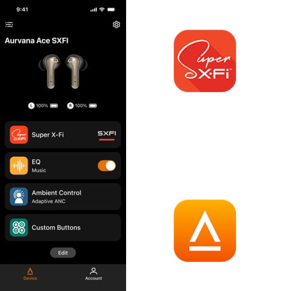 Słuchawki bezprzewodowe Creative Aurvana Ace SXFI Bluetooth 5.3 ANC czarny