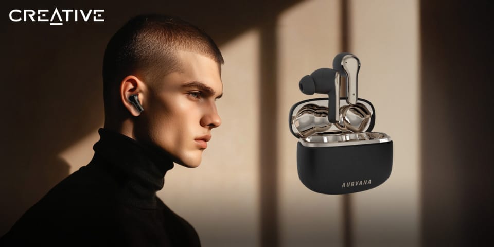 Słuchawki bezprzewodowe Creative Aurvana Ace SXFI Bluetooth 5.3 ANC czarny