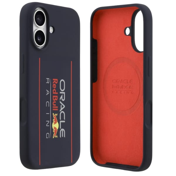 Etui Red Bull Silicone Oversize Vertical Logo MagSafe do iPhone 17 granatowy